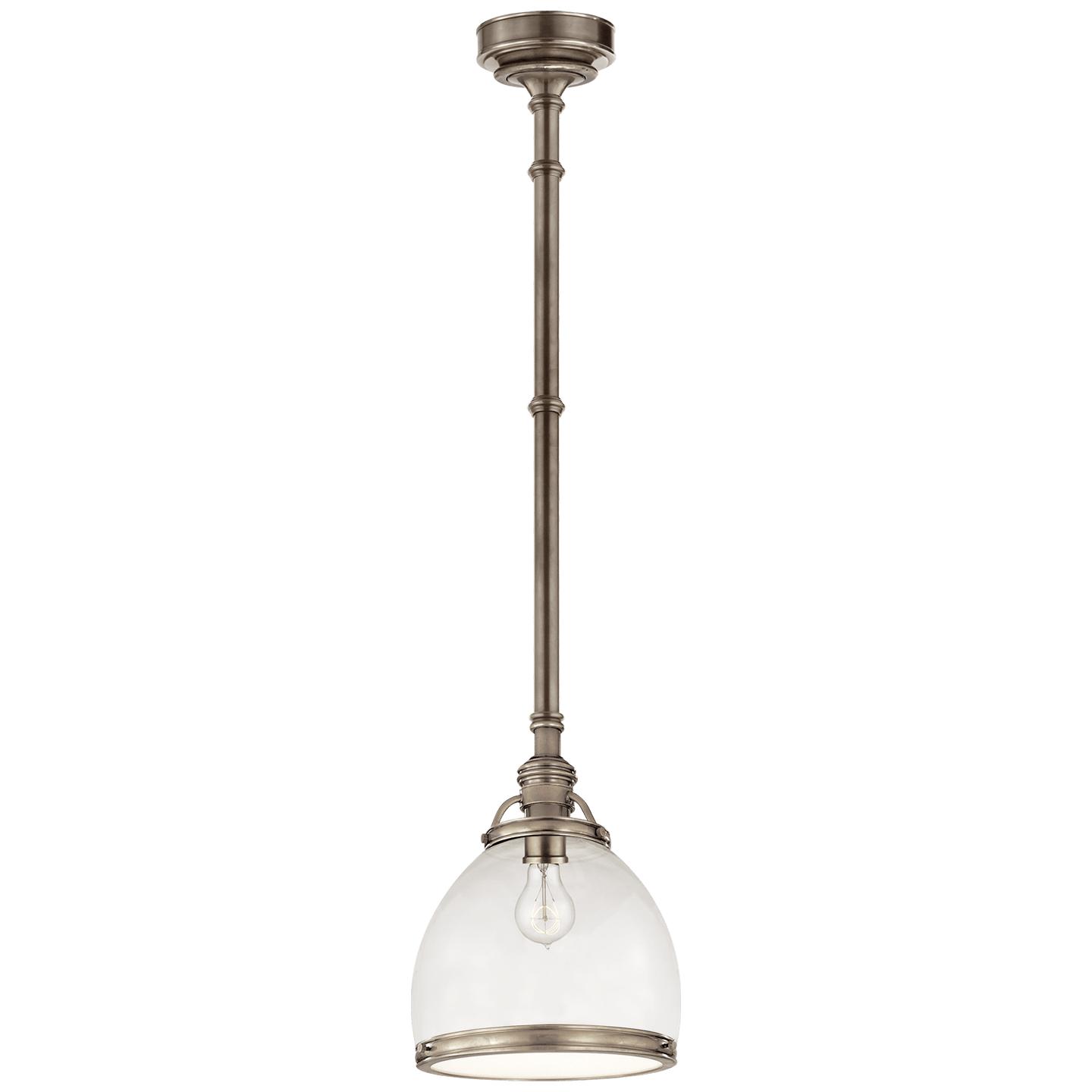 Antique Nickel Clear Glass