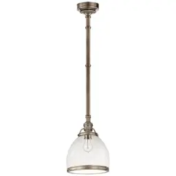 Antique Nickel Clear Glass