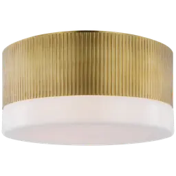 Hand-Rubbed Antique Brass White Glass