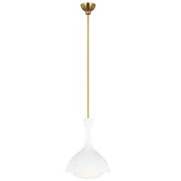 Matte White and Burnished Brass
