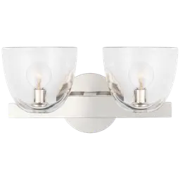 Polished Nickel Clear Glass