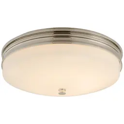 Polished Nickel White Glass