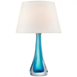 Cerulean Blue Glass 13" x 18" x 12.5" Linen