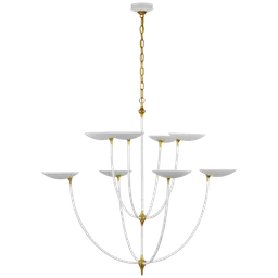 Matte White and Hand-Rubbed Antique Brass