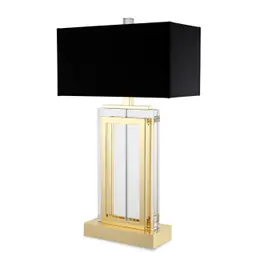 crystal glass | gold finish black shade