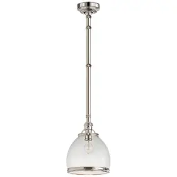 Polished Nickel Clear Glass