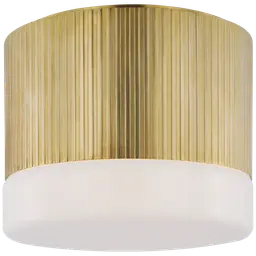 Hand-Rubbed Antique Brass White Glass