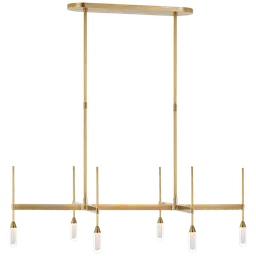 Natural Brass Clear Glass