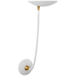 Matte White and Hand-Rubbed Antique Brass