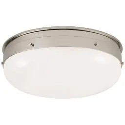 Polished Nickel White Glass