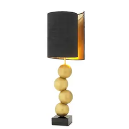 antique brass finish | black marble base
