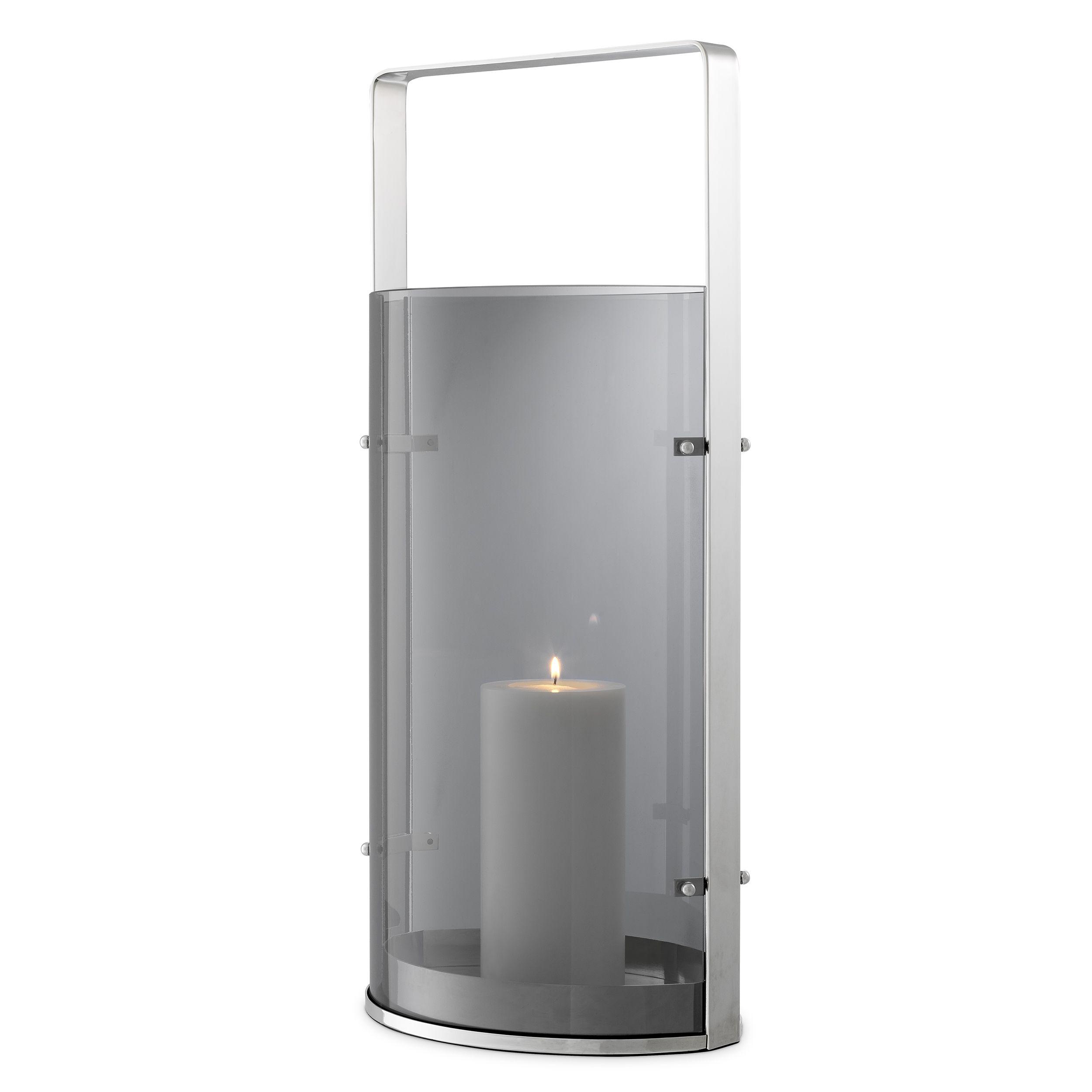 nickel finish | smoke glass L