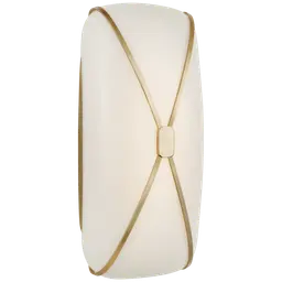 Soft Brass White Glass