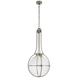 Antique Nickel Clear Glass