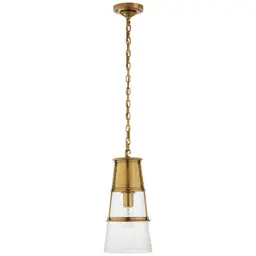 Hand-Rubbed Antique Brass Clear Glass