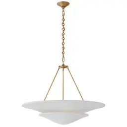 Hand-Rubbed Antique Brass Plaster White