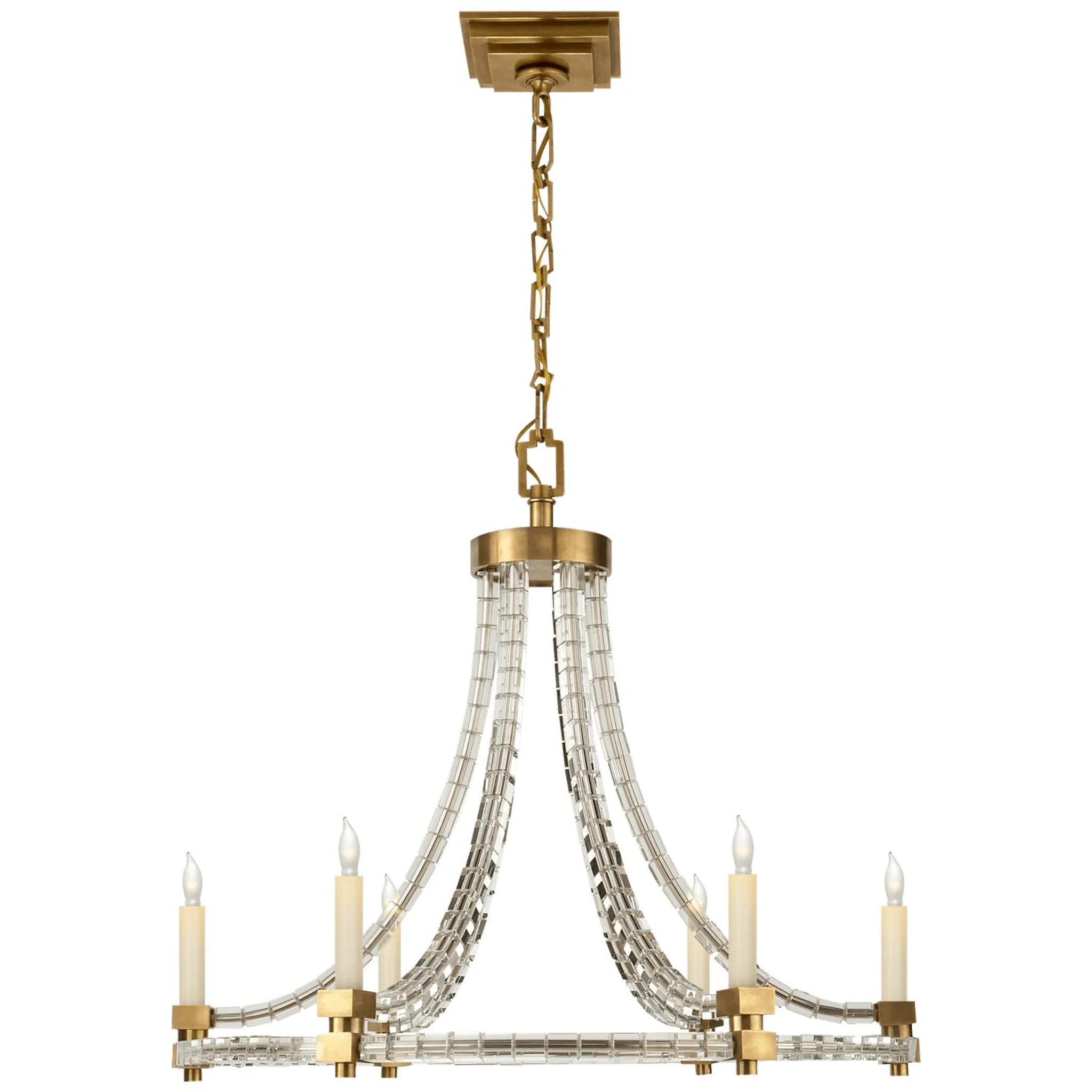 Купить Люстра Crystal Cube Round Flatline Chandelier в интернет-магазине roooms.ru