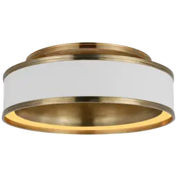Matte White and Antique-Burnished Brass