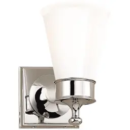 Polished Nickel White Glass