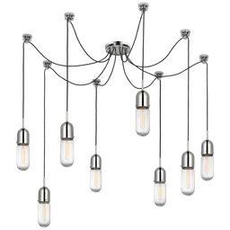 Polished Nickel Clear Glass