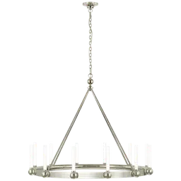 Polished Nickel White Glass