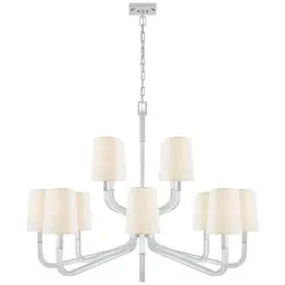 Polished Nickel and Crystal 4.5" x 5.75" x 7.75" Linen