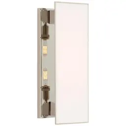 Polished Nickel White Glass