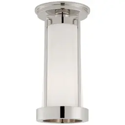 Polished Nickel White Glass