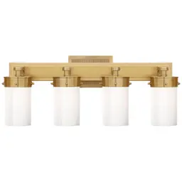 Hand-Rubbed Antique Brass White Glass