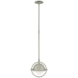 Antique Nickel White Glass