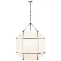 Polished Nickel White Glass