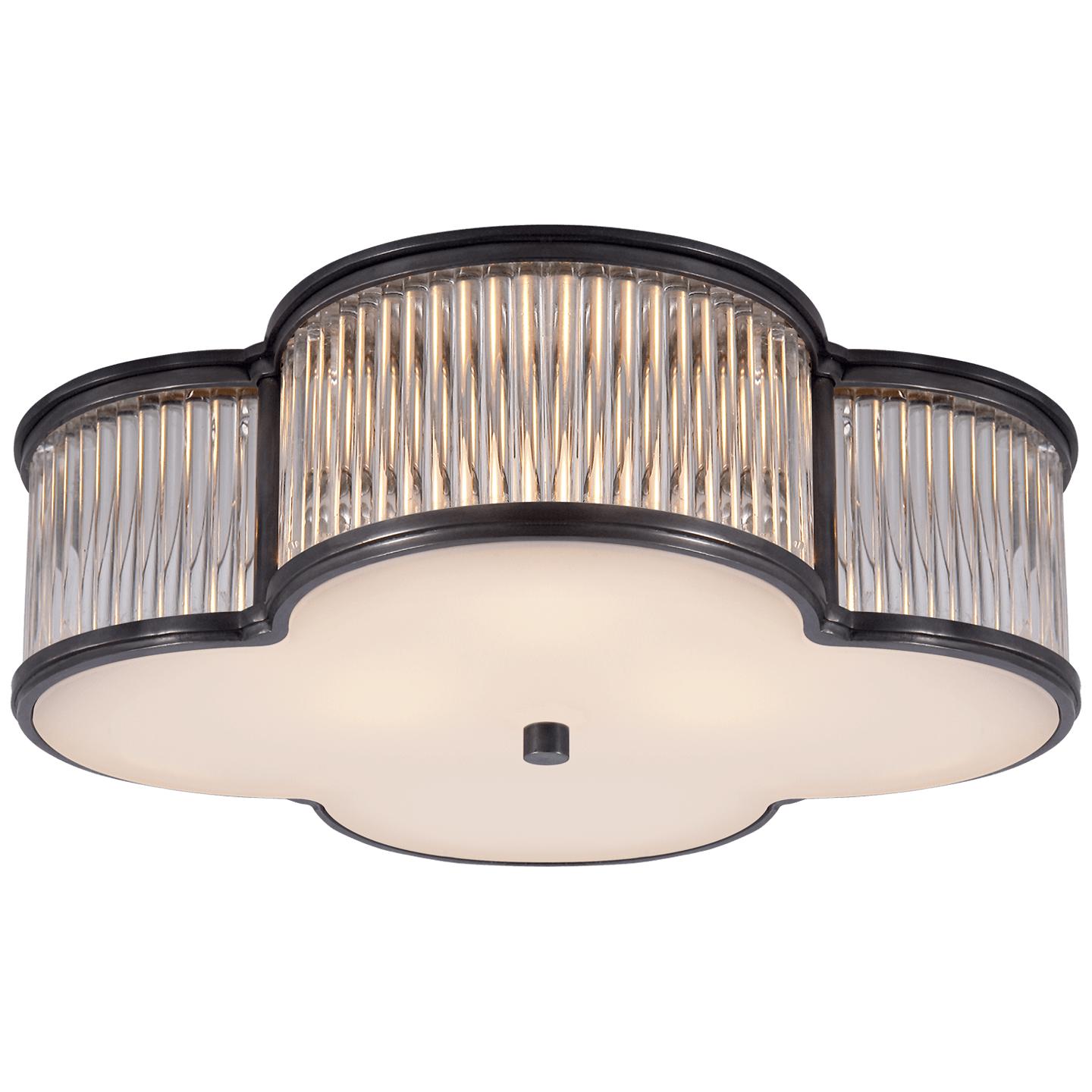 Gun Metal with Clear Glass Frosted Glass