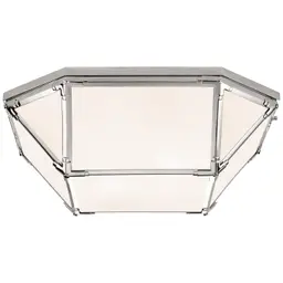 Polished Nickel White Glass