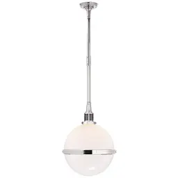 Polished Nickel White Glass