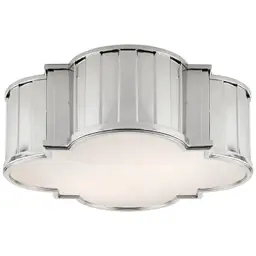 Polished Nickel White Glass