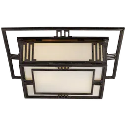 Aged Iron White Glass