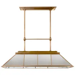 Natural Brass Clear Ribbed Glass