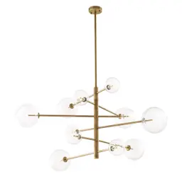 antique brass finish | clear glass L