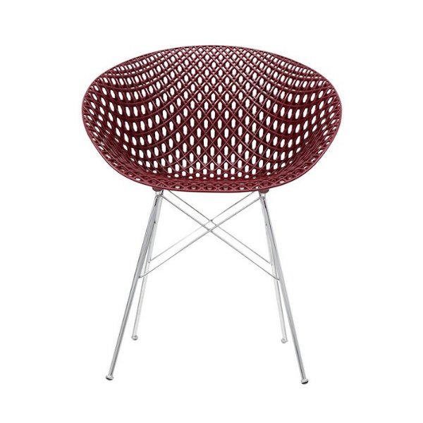 Plum Seat with Chrome Legs