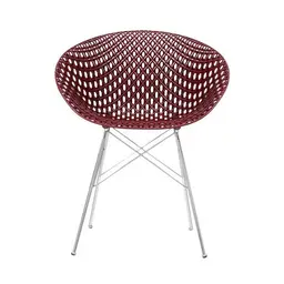 Plum Seat with Chrome Legs