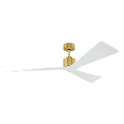 Burnished Brass Housing With Matte White ABS Blades