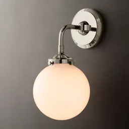 Polished Nickel Milk Glass