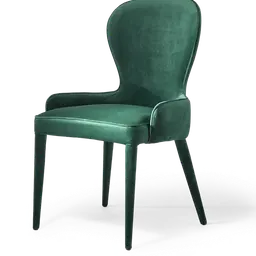 Dark green Metal frame with upholstered legs