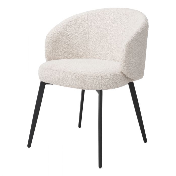 bouclé cream | black finish legs