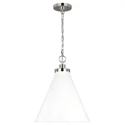Matte White and Polished Nickel