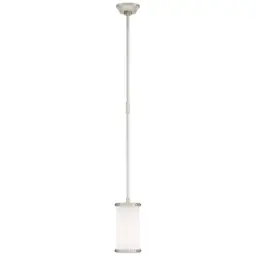 Polished Nickel White Glass