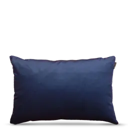 Dark blue Velvet cushionwith satin backInner cushion filled with feathers