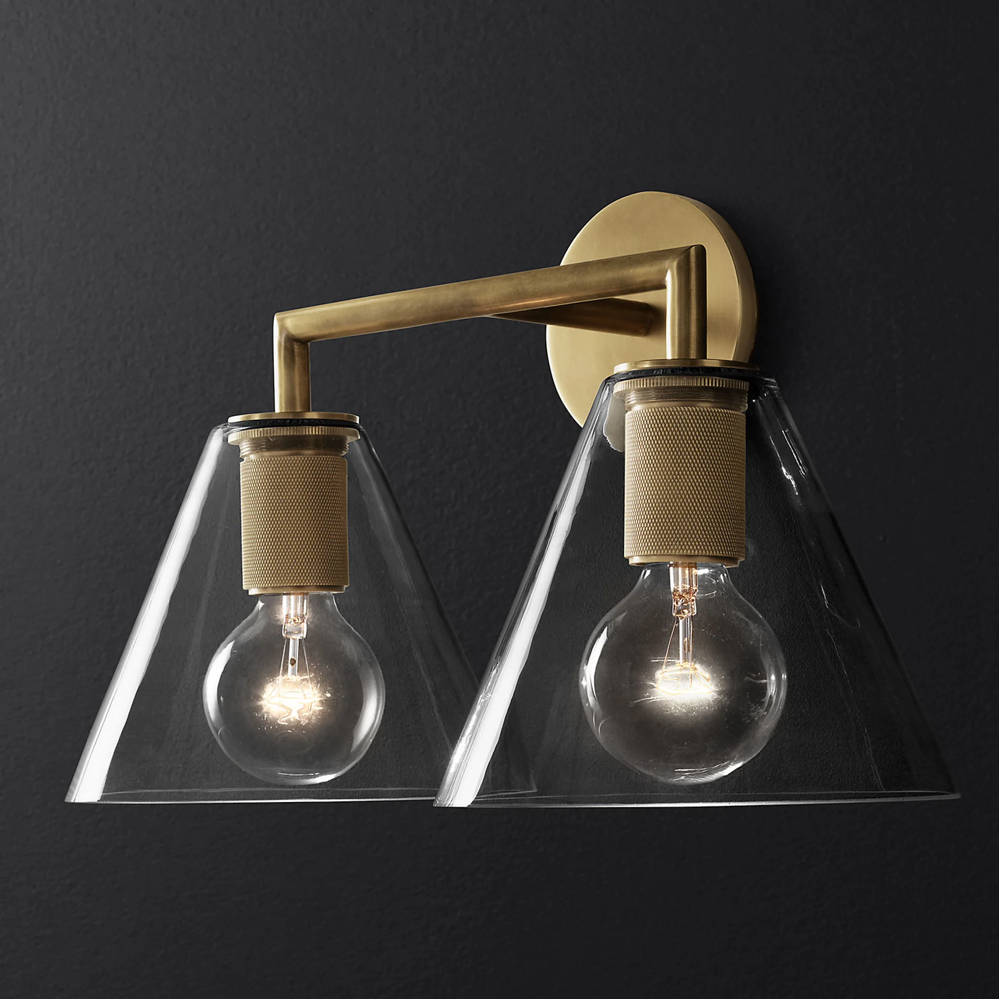 Купить Бра Utilitaire Funnel Shade Double Sconce в интернет-магазине roooms.ru