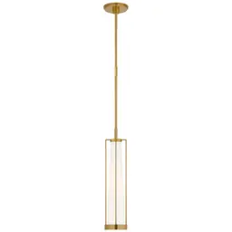 Hand-Rubbed Antique Brass White Glass