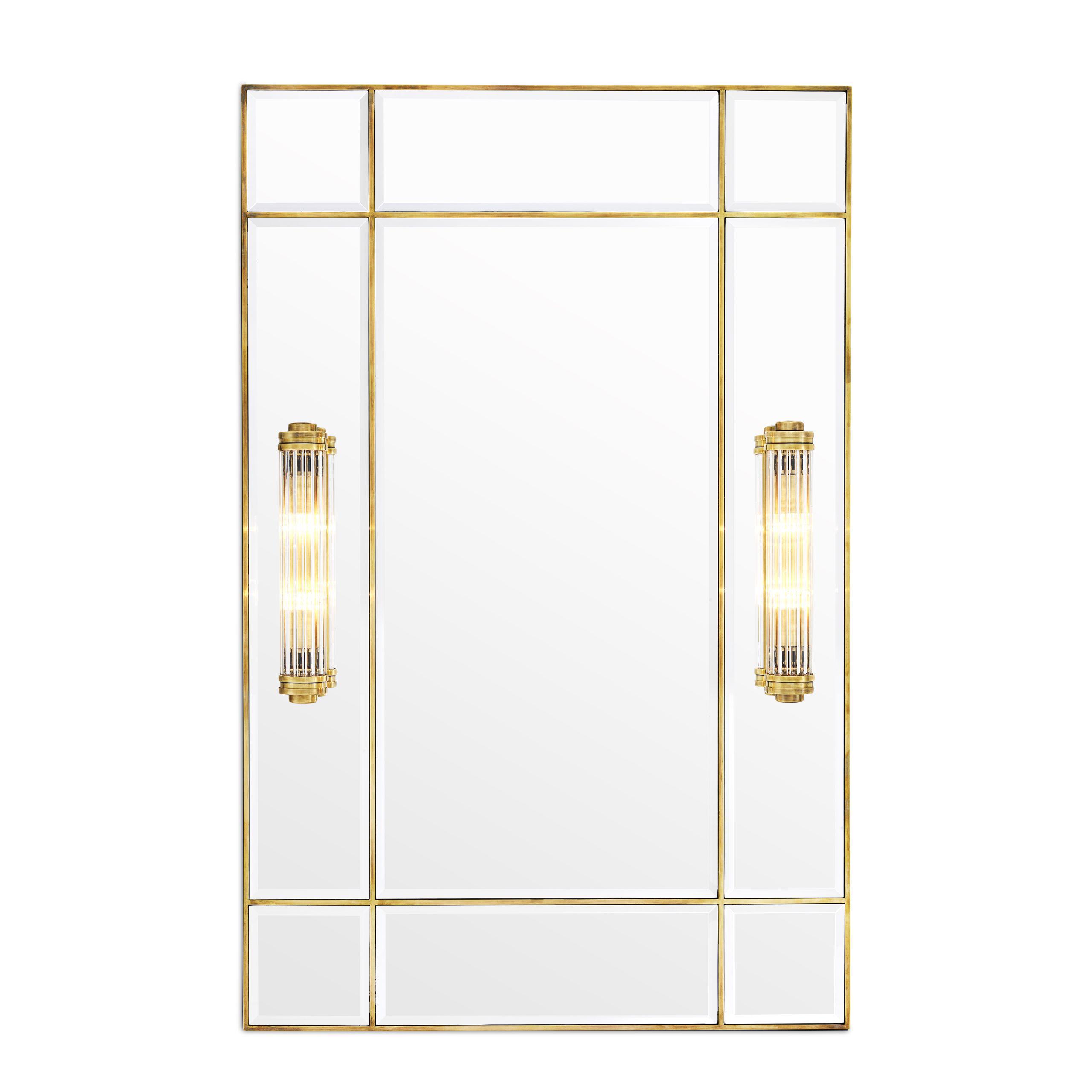 vintage brass finish | bevelled mirror glass